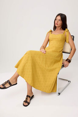 Beyaz Duz Maxi Dokuma Elbise TWOSS25EL00863 - Trendyolmilla фото 22