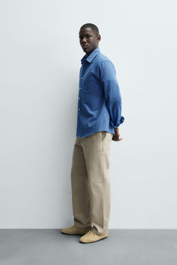 WASHED STRIPED SHIRT - Zara фото 4