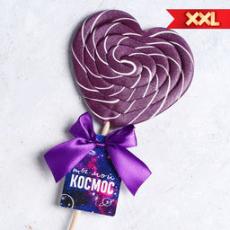 Леденец XXL на палочке Ты мой космос: сердце, ежевика, 120 г. - Simaland фото 2
