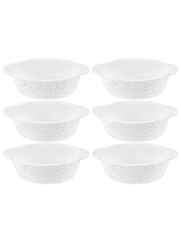 Набор 6 жюльенниц-кокотниц 250 мл 16*10*8 см Райский сад с крышками, фарфор - Elan gallery фото 5