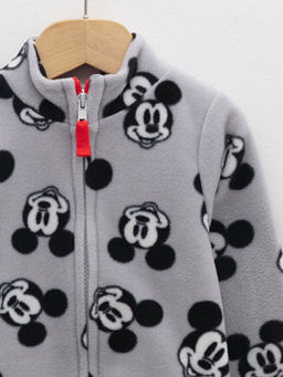 Dik Yaka Uzun Kollu Mickey Mouse Bask?l? Polar Erkek Bebek Fermuarl? Sweatshirt - Waikiki фото 3