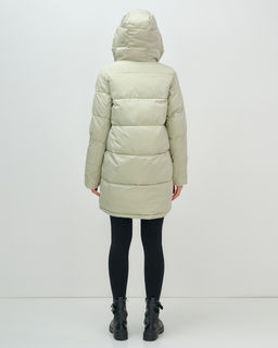 Куртка зимняя женская с капюшоном модная салатового цвета 3193Sl - Visdeer фото 7