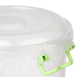 Контейнер для продуктов пластмассовый 3л, д28см, h11см, ручки-клипса (Россия) - Домашняя мода фото 7