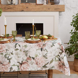 Скатерть «Этель. Пионы», 149×110 см, 100% хлопок, саржа 190 г/м²