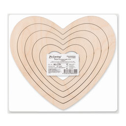 Заготовка для декорирования Mr. Carving ВД-1150 Формы для эпоксидной смолы фанера 0.6 см 5 шт Сердце  фото 3