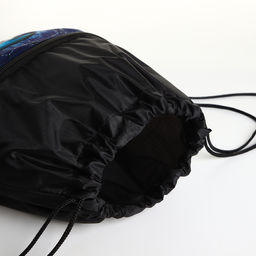 Мешок для обуви, 34*0,1*45, отд на молнии, отд на стяжке, черный - Simaland фото 3