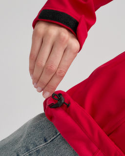 Парка спортивная женская с капюшоном softshell красного цвета 9568Kr - Mtforce фото 6