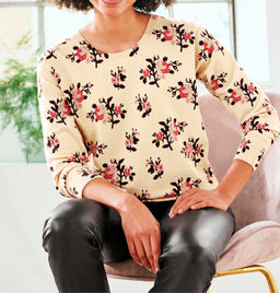 Пуловер, серо-розовый