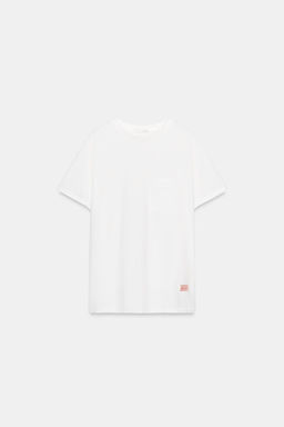 CAMISETA OVERSIZE BOLSILLO / Blanco - Zara фото 5