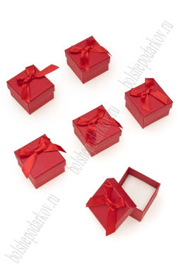 Коробочки для украшений 5*5*3,5 см (6 шт) SF-7987, красный