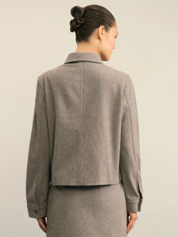 Укороченный жакет на молнии / Zarina  фото 5