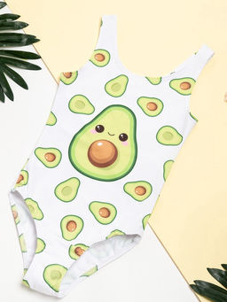 Купальник для девочки слитный KAFTAN «Авокадо», размер 34 (122-128 см)