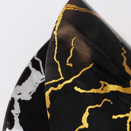 Цена за 12 шт. Салфетка сервировочная на стол Мрамор, d=38 см, цвет чёрный - Simaland фото 5