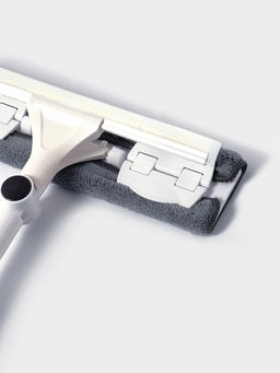 Окномойка бабочка, стальная телескопическая ручка, микрофибра, поворот на 180°, 27×7×114(137) см