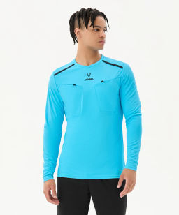 Футболка судейская с длинным рукавом JOGEL DIVISION PerFormDRY Referee LS Tee, голубой  фото 6