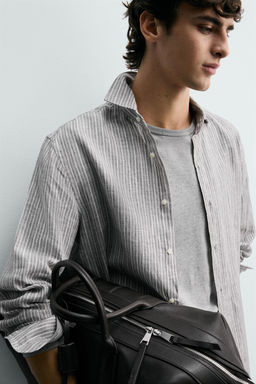 CAMISA RAYAS 100% LINO / rayas - Zara фото 5