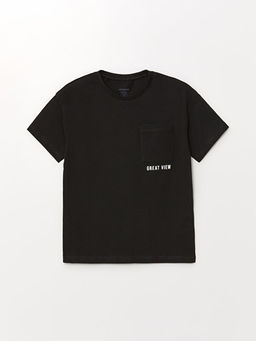 Bisiklet Yaka K?sa Kollu Bask?l? Erkek Bebek Ti??rt