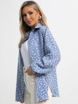 Блуза На пульсе моды (голубая) Б15418-1М