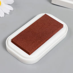 Штемпельная подушка для текстиля, дерева, бумаги «Шоколад», 5.3×9.5 см