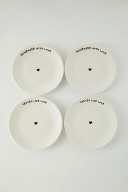 Trendyolmilla Home 4lu Seramik Kalpli Servis Tabag? Seti 26cm TPHSS25TBK00003