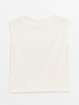 Bisiklet Yaka Bask?l? K?z ?ocuk Atlet - Waikiki фото 3