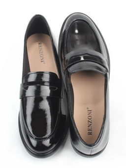 03-DCO142-2 BLACK Лоферы женские (натуральная кожа)