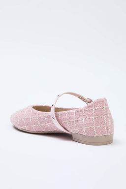 Pembe Tuvit Mary Jane Kus Gozu Bantl? Sivri Burun Kad?n Babet TAKAW26BE00004