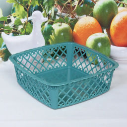 Цена за 3 шт. Сухарница пластиковая "Астория" 23*23*7,5см, морская волна