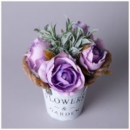 ЦВЕТОЧНАЯ КОМПОЗИЦИЯ В ВЕДЕРКЕ 19СМ - Lefard фото 2