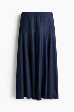 Falda denim con vuelo