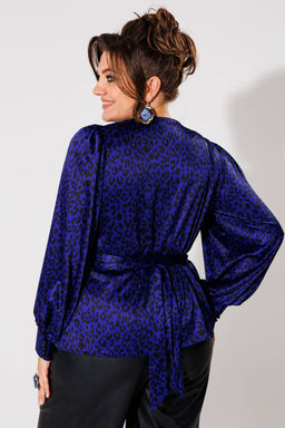 Блуза ANELLI 1735 индиго лео  фото 4