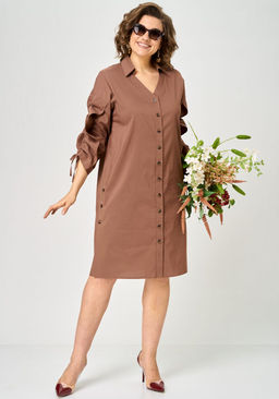 Платье EVA GRANT 7102 молочный шоколад