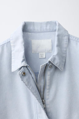 CAZADORA CANVAS PUNTILLA / Azul claro - Zara фото 5