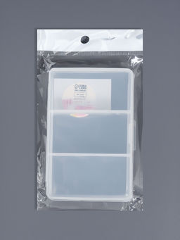 Органайзер для хранения мелочей, 3 ячейки, 11×7×2.5 см, прозрачный