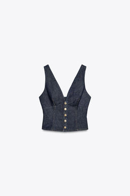 Z1975 DENIM CROP TOP - Zara фото 6
