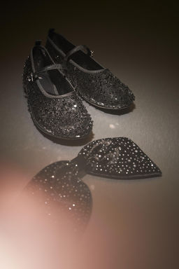 BALLERINAS WITH FAUX PEARL BUCKLE - Zara фото 9