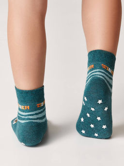 Цена за 2 пары Conte-kids Антискользящие носки TIP-TOP с рисунками т.бирюзовый