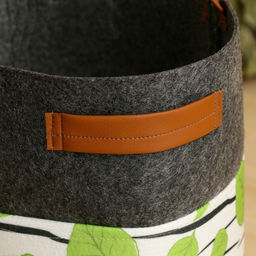 Органайзер для хранения с боковыми ручками, принт березка, серый, 28х28х26 см - Simaland фото 3