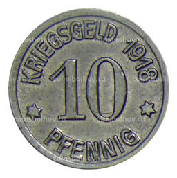 Монета 10 пфеннигов 1918 года Германия Нотгельд Кобленц