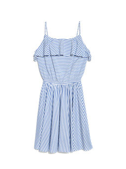 CONTE Ультрамодное платье в полоску на тонких бретелях LPL 911 white-blue - Conte elegant фото 4