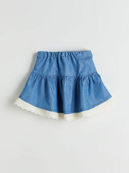Beli Lastikli K?z ?ocuk Jean Etek