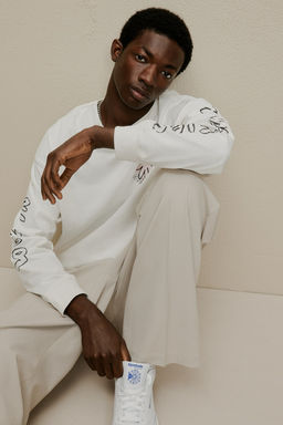 Camiseta de punto con estampado Oversized Fit - H&m фото 2