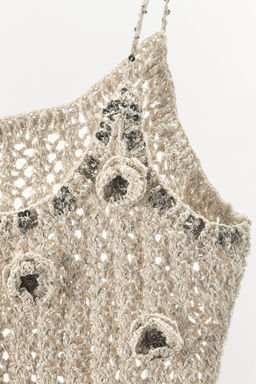 LIMITED EDITION CROCHET TOP WITH RAISED FLOWERS - Zara фото 6