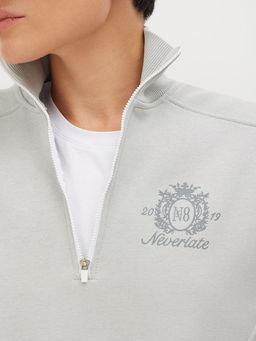 Утепленный свитшот с воротником на молнии - NEVERLATE фото 4