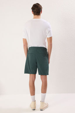 Koyu Yesil Loose Fit Pamuklu Bagc?kl? Sort TMNSS23SR00056