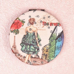 Зеркало карманное 7 см / GT357 /уп 50/300/ кожзам - Галеонтрейд фото 4