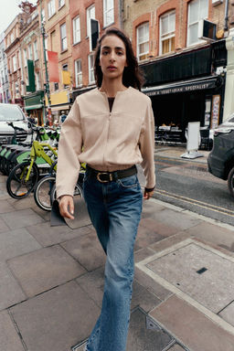 FAUX SUEDE BOMBER JACKET - Zara фото 3