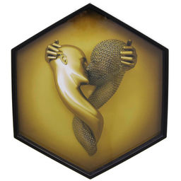 Часы настенные + пано 2шт "HOME STYLE" Любовь, черный корпус