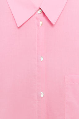 CAMISA OVERSIZE ALGOD?N / Rosa palo - Zara фото 7