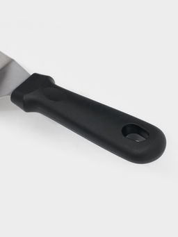 Лопатка перфорированная Доляна, 37?7.2 см, нержавеющая сталь, чёрная  фото 4